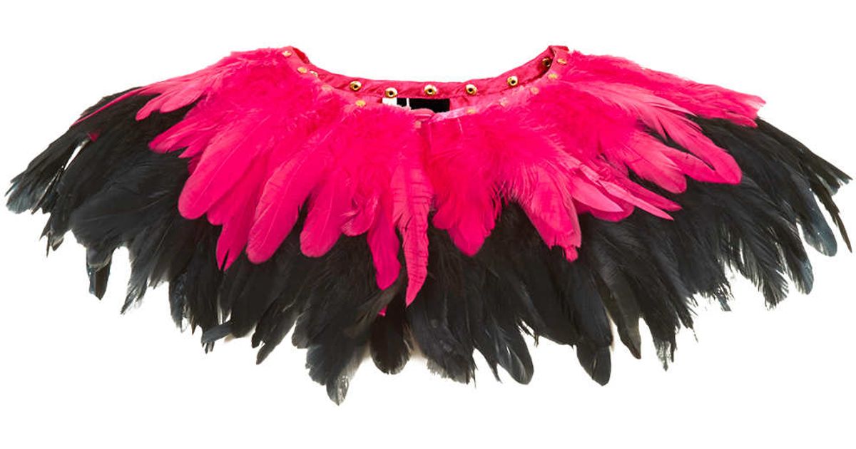 Lyst - Topshop Festival Feather Cape in Pink