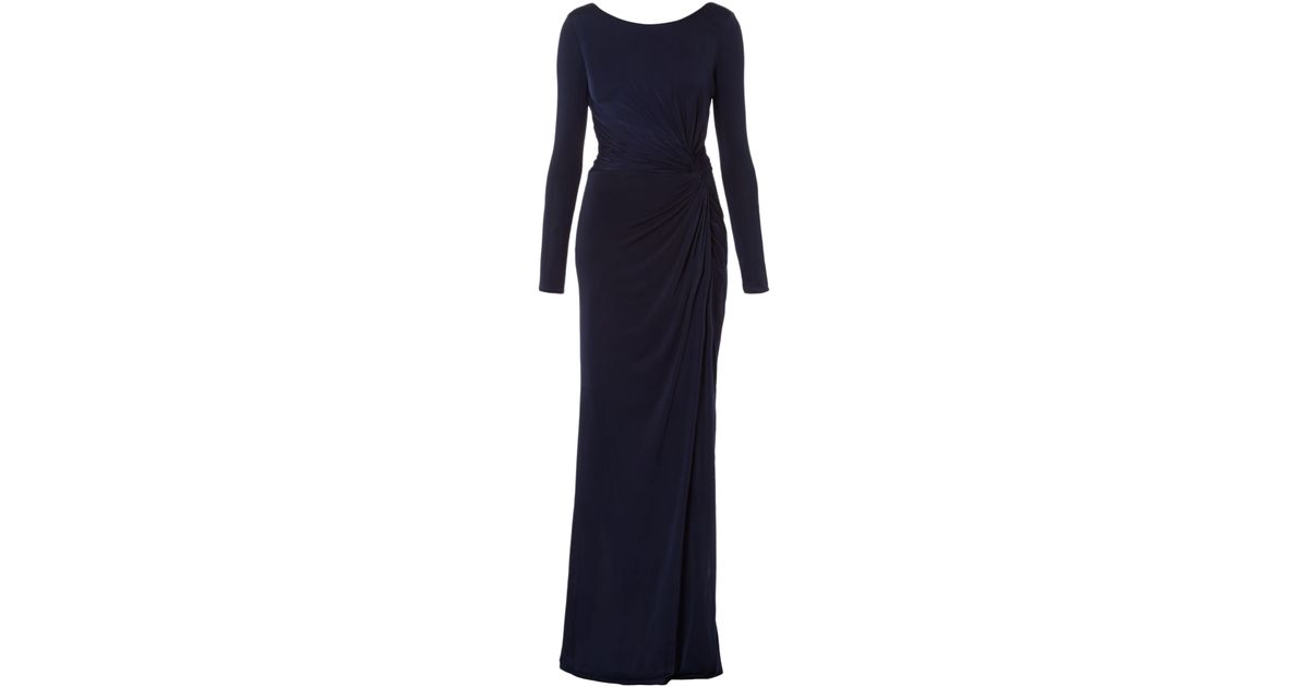 Biba Mirren Long Sleeve Maxi Dress in Blue | Lyst
