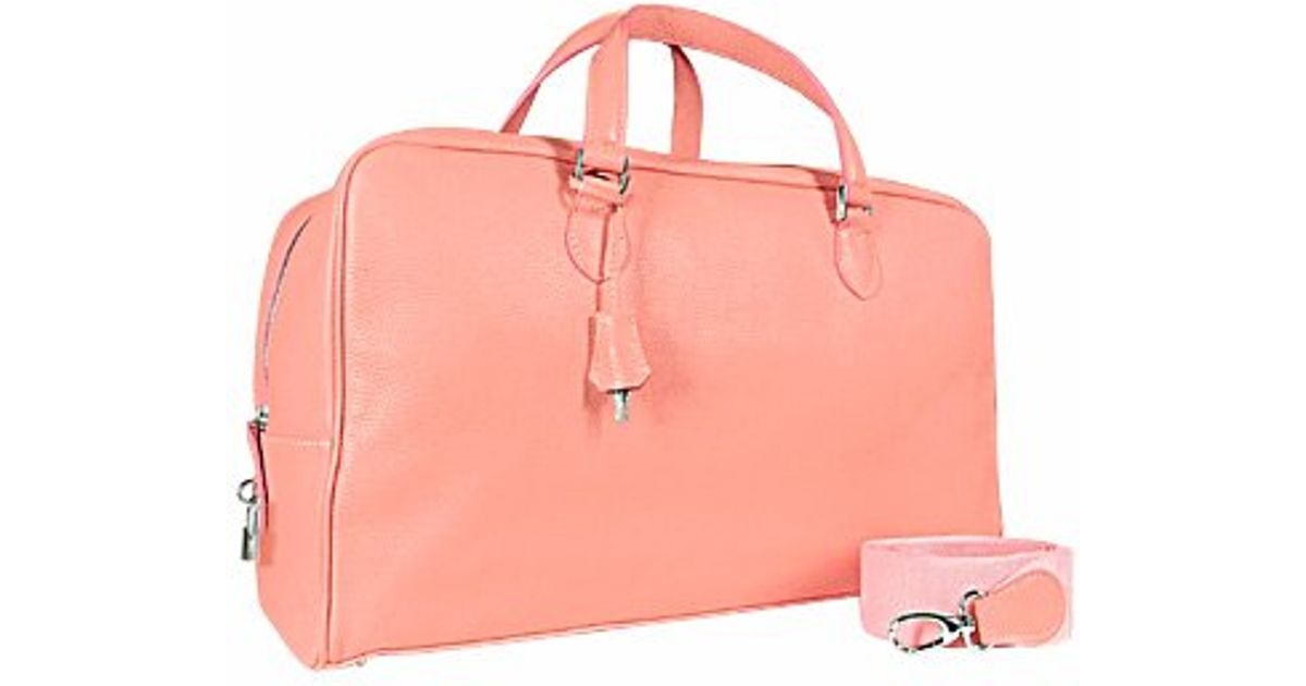 Buti Pink Soft Calf Leather Large Travel Bag In Lyst