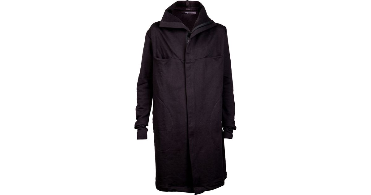 Odyn vovk High Collar Invisible Coat in Black for Men | Lyst