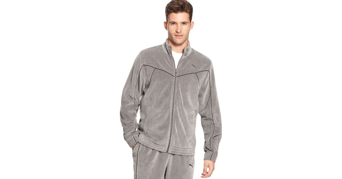 puma velour tracksuit mens