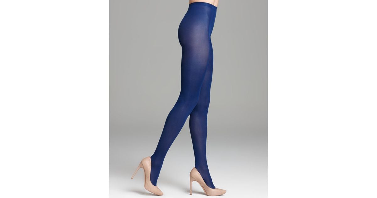 Hue Opaque Tights Sheer To Waist in Blue Lyst