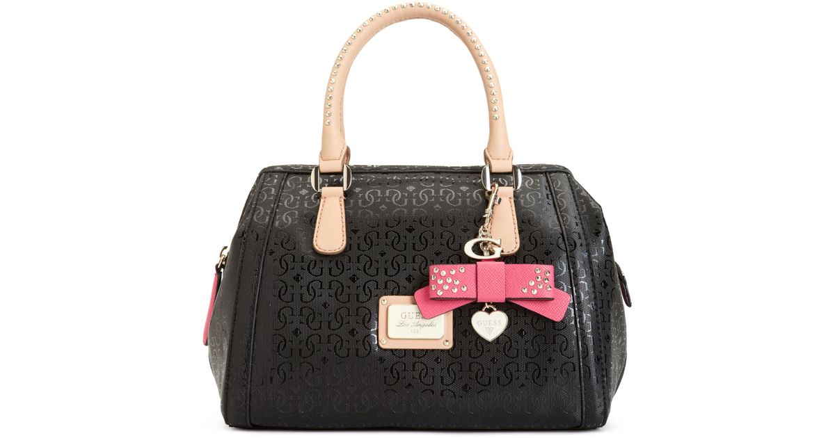 Lyst Guess Handbag Specks Frame Satchel In Black