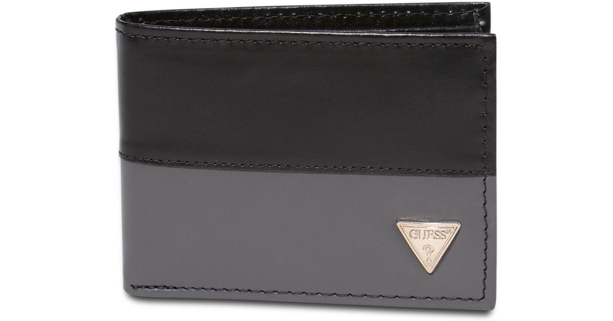 Lyst Guess Guess Wallets Semi Glazed Slim Passcase Wallet in Gray for Men