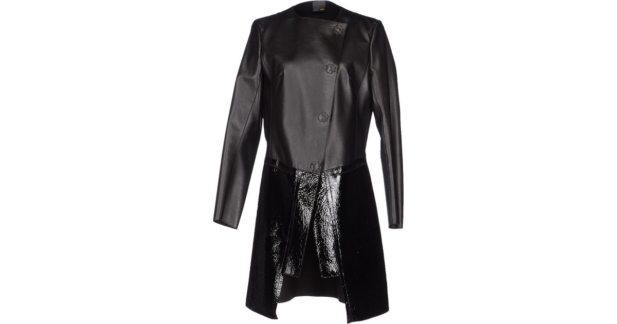 Lyst - Fendi Leather Outerwear in Black