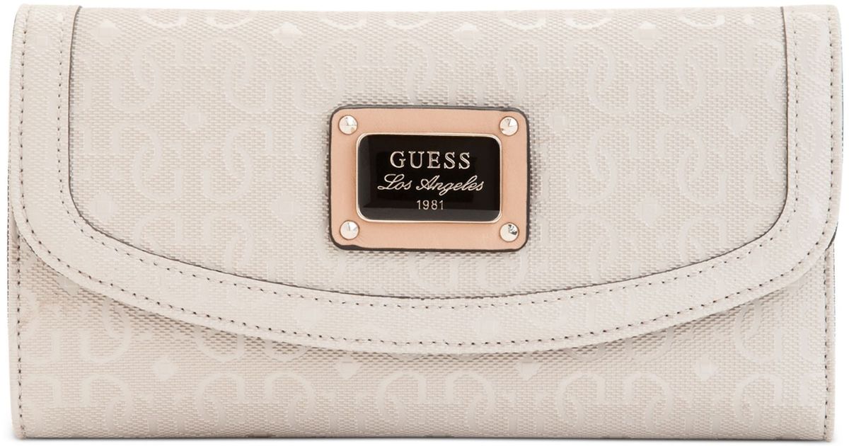 Lyst - Guess Handbag Specks Multi Clutch Wallet in Natural
