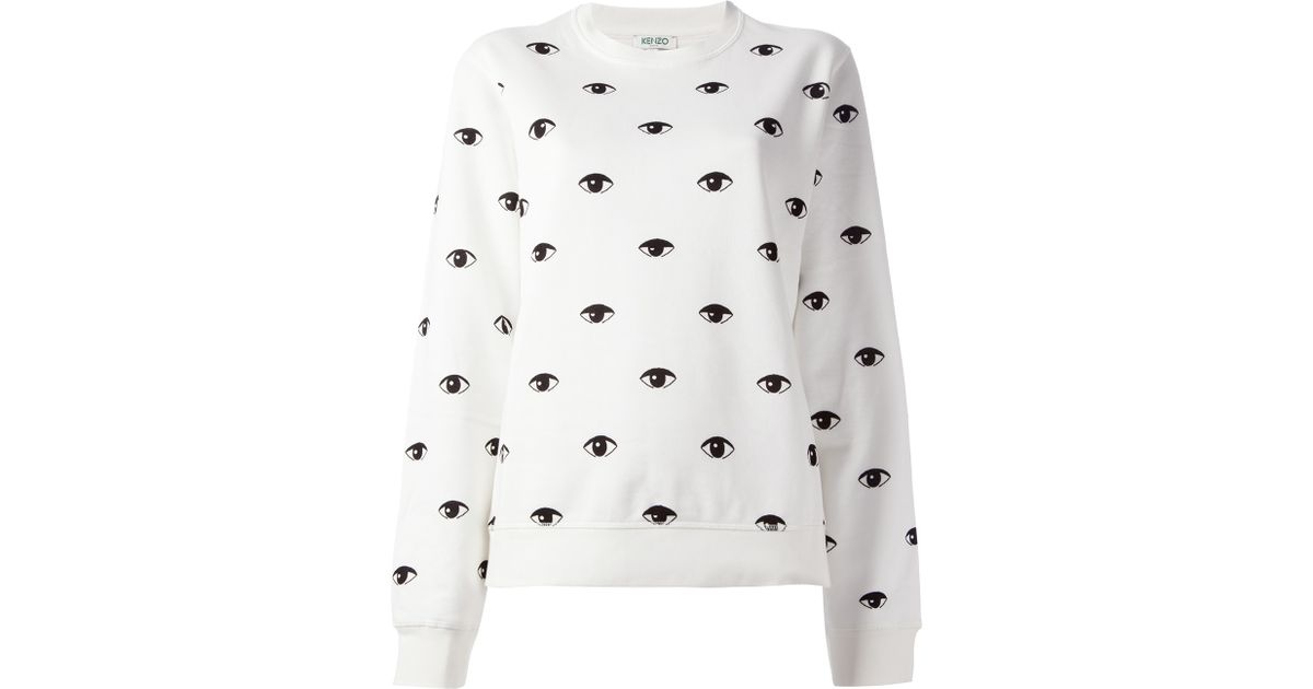 kenzo eye sweatshirt white