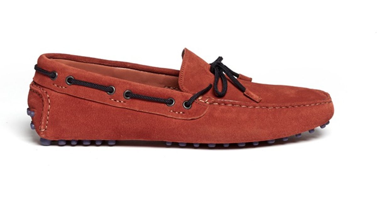 Paul smith Swift Suede Driving Shoes in Red for Men | Lyst