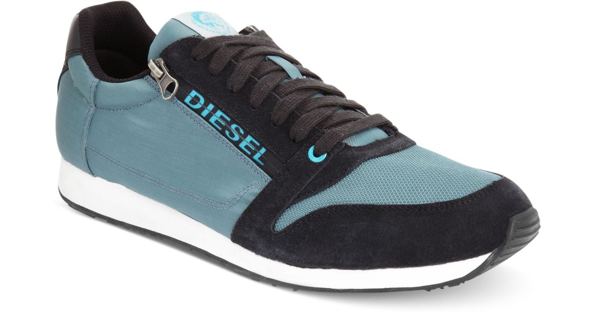 diesel skipper leather sneaker