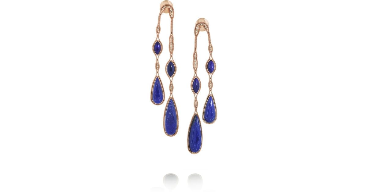 Lyst Fernando Jorge 18karat Rose Gold Lapis Lazuli And Diamond Lyst Fernando Jorge 18karat Rose Gold Lapis Lazuli And Diamond Earrings In Blue