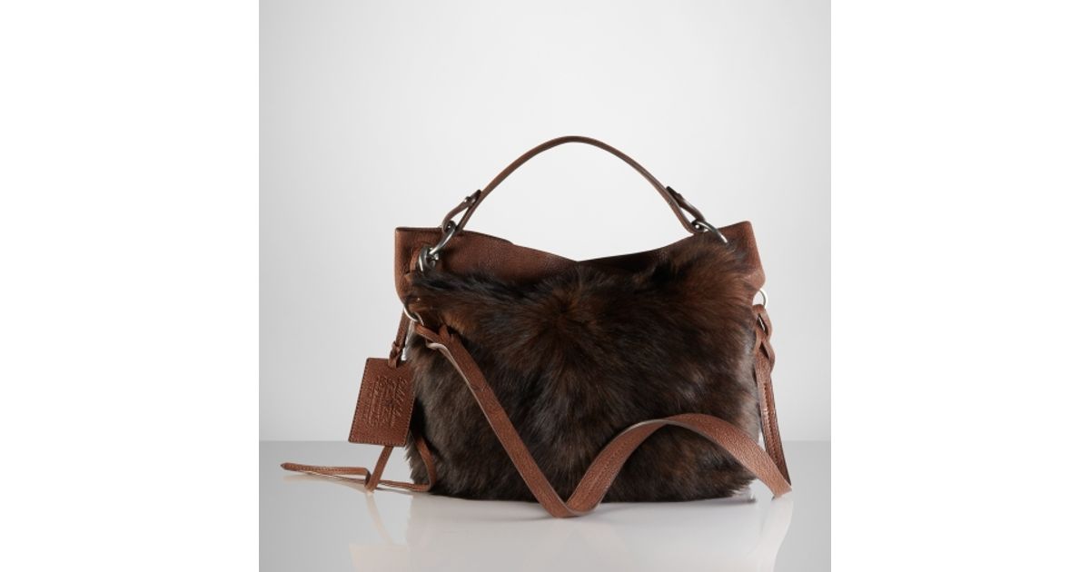 shearling hobo
