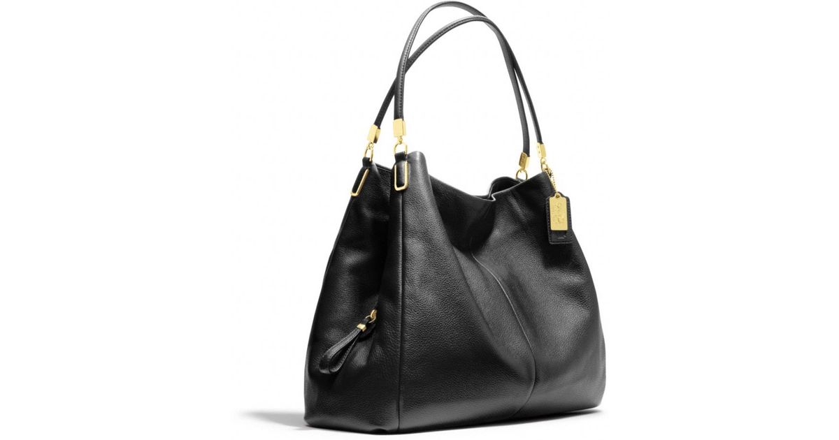 Lyst Coach Madison Phoebe Shoulder Bag In Leather Black