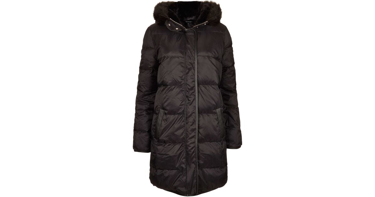 black puffer jacket topshop