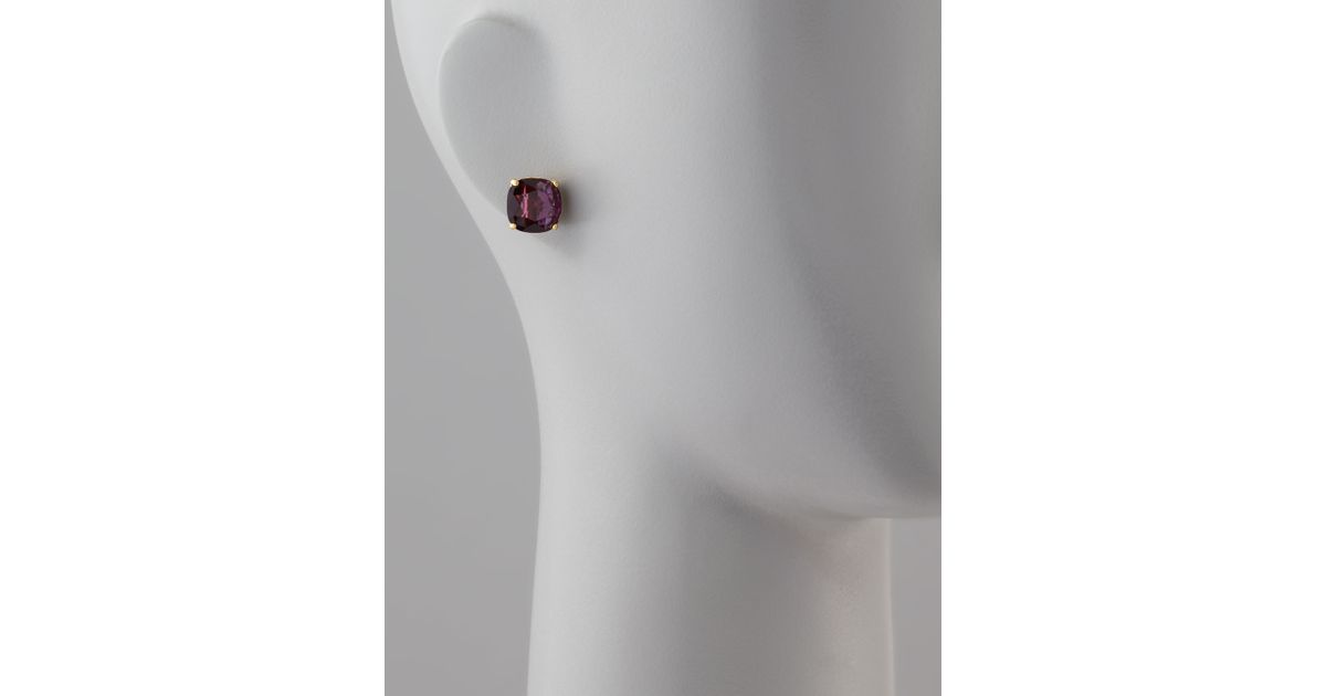 Lyst Kate Spade New York Small Square Stud Earrings In Purple