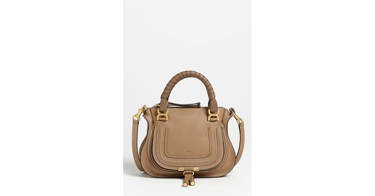 chloe handbags online - Chlo Marcie Mini Leather Satchel in Brown (Nut) | Lyst