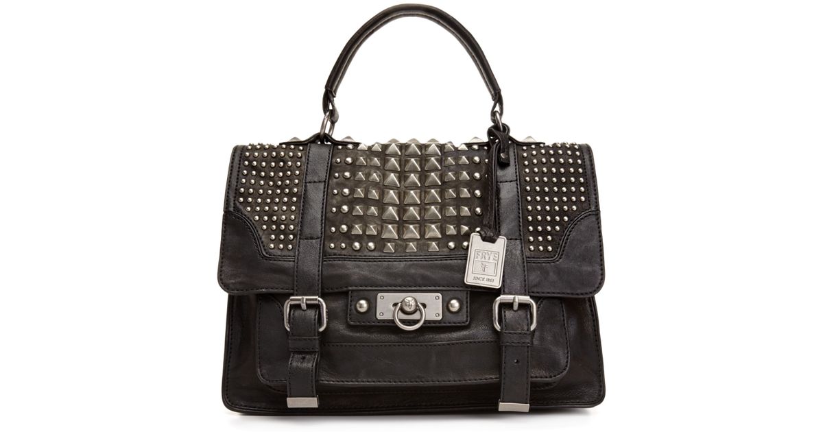 Lyst Frye Cameron Studded Satchel In Black