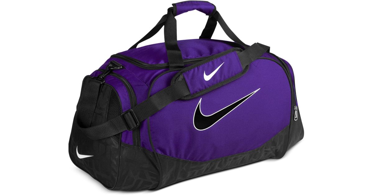 Lyst Nike Medium Logo Duffle Bag In Purple For Men