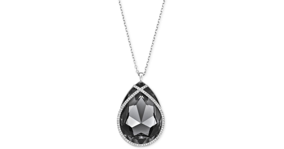 Swarovski black crystal necklace clearance