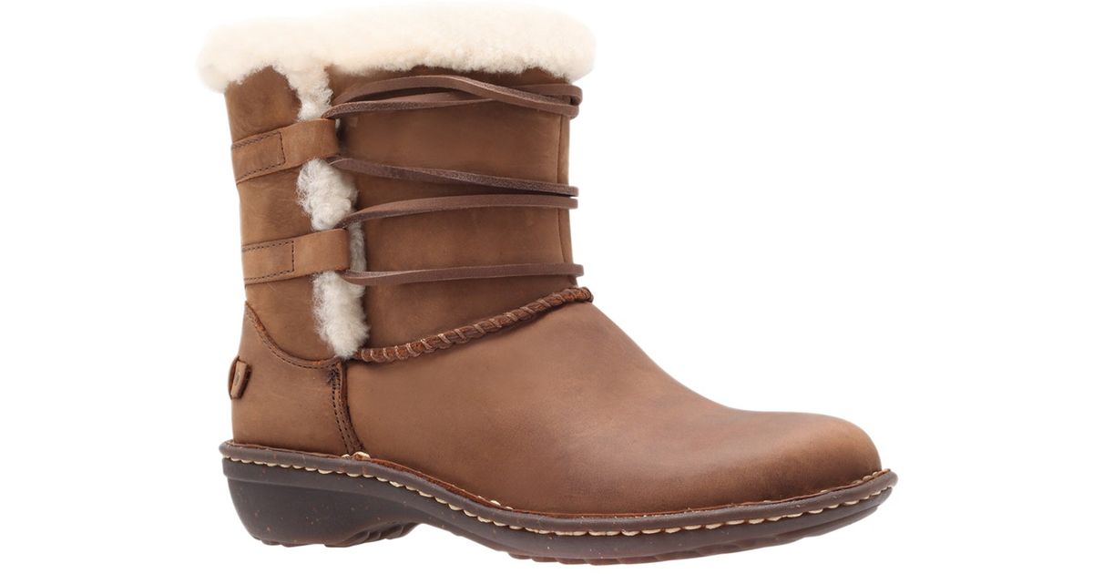 ugg leather boots ankle