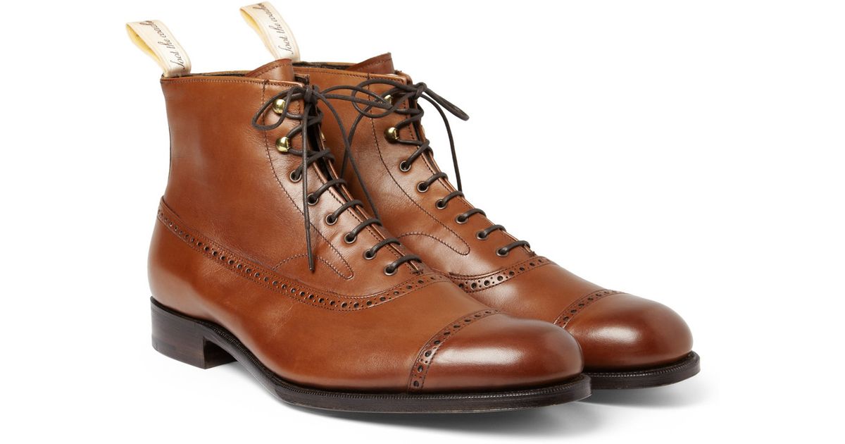 Lyst - Foot The Coacher Grenson Balmoral Leather Oxford Brogue Boots in ...