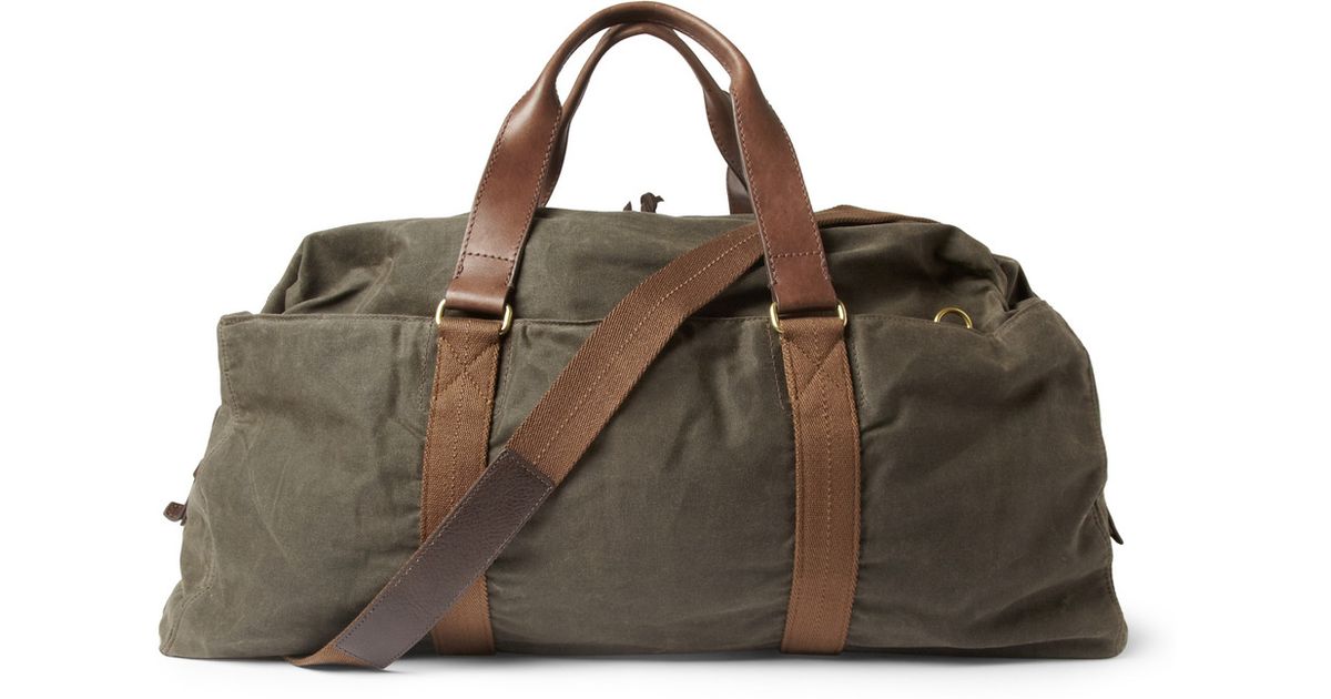 waxed holdall bag