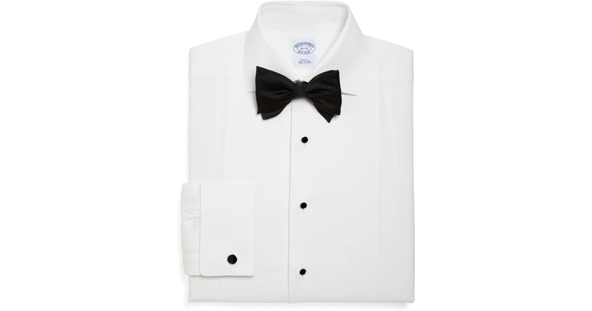 Brooks brothers Regent Fit Bibfront Spread Collar Tuxedo Shirt in