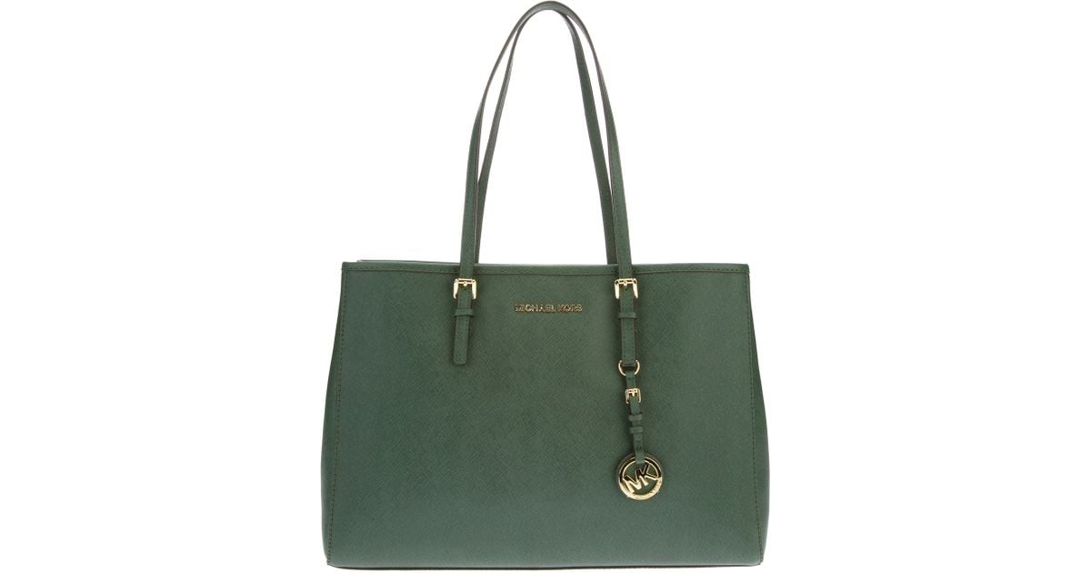 michael kors jet set tote green