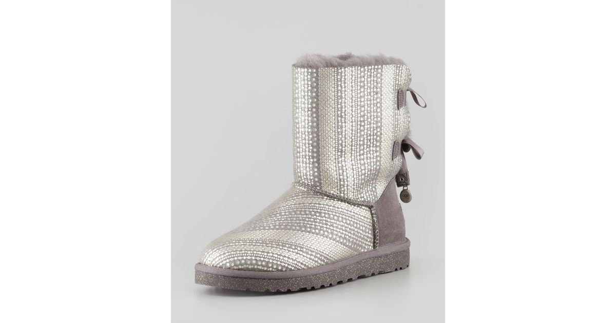 Ugg Holiday Bailey Bowback Short Boot Gray in Gray | Lyst