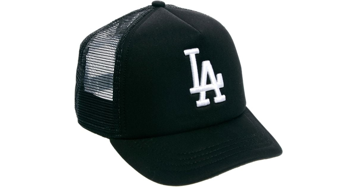 Lyst KTZ La Dodgers Trucker Snapback Cap in Black