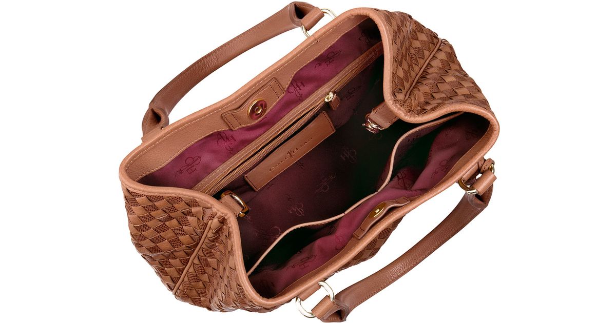 Lyst Cole Haan Nora Woven Serena Tote Bag Brown In