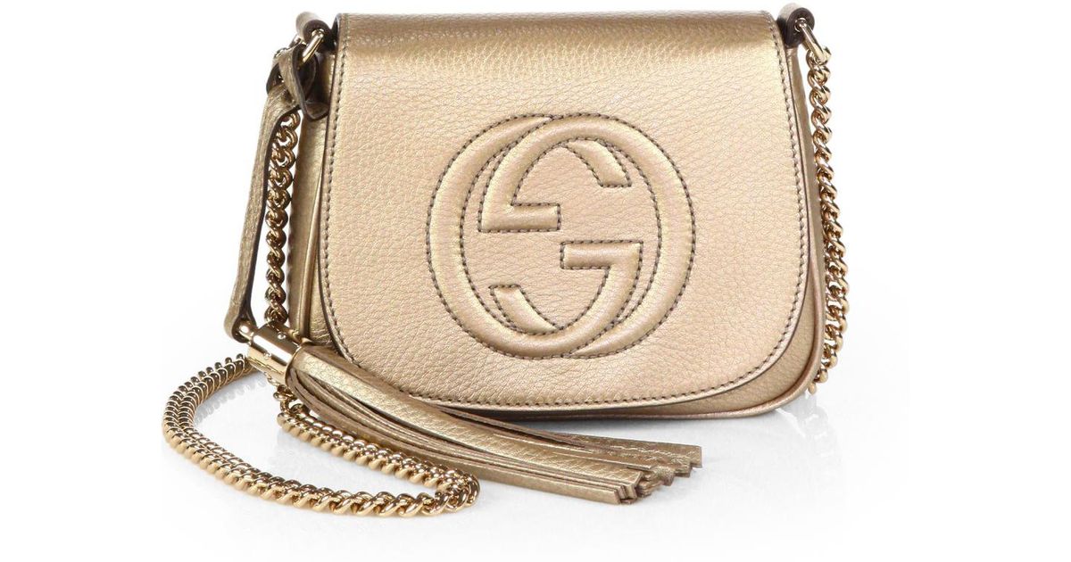 gucci metallic soho bag