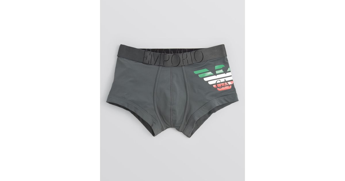 Lyst Emporio Armani Armani Underwear Big Eagle Microfiver Trunks in