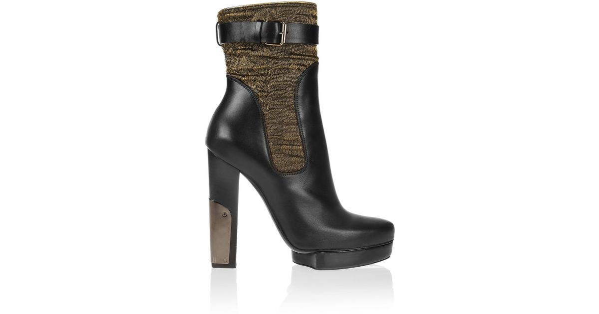 lanvin leather boots
