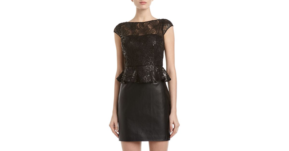 Aidan mattox Sleeveless Embroidered Dress in Black | Lyst