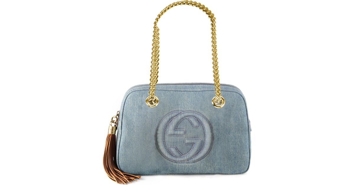 blue denim handbags