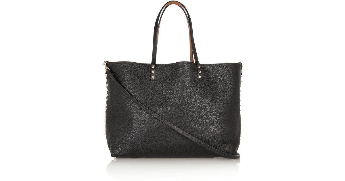 valentino rockstud medium leather tote