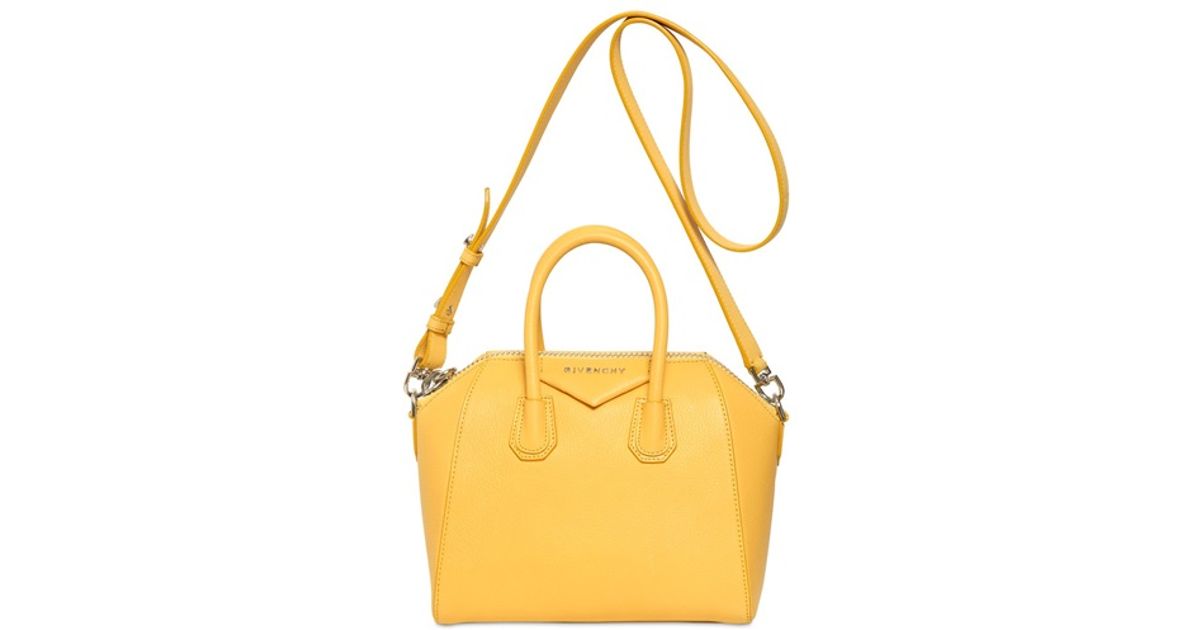 Lyst - Givenchy Mini Antigona Grained Shoulder Bag in Yellow