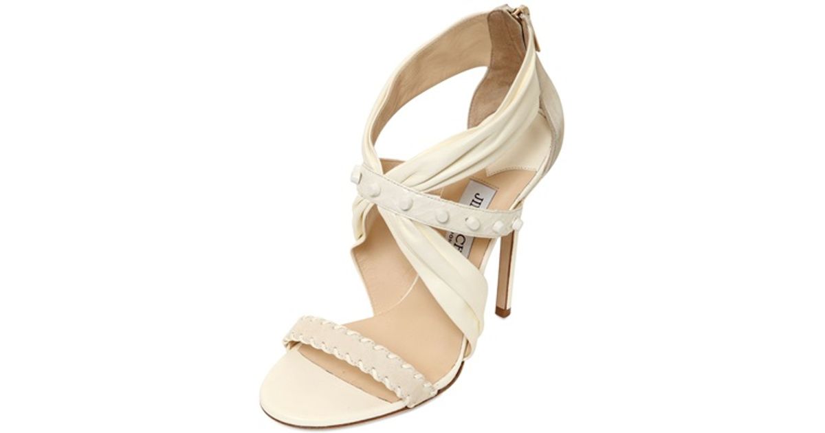 jimmy choo white flat sandals