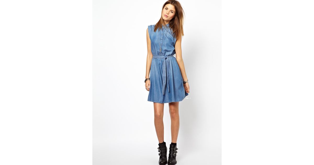 diesel denim shirt dress