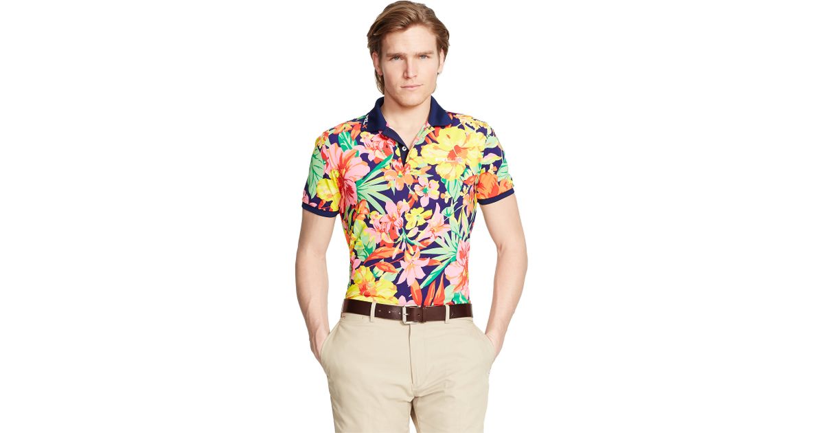 mens floral polo