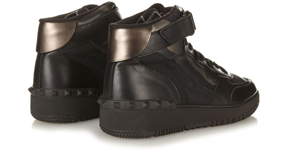ladies black valentino trainers