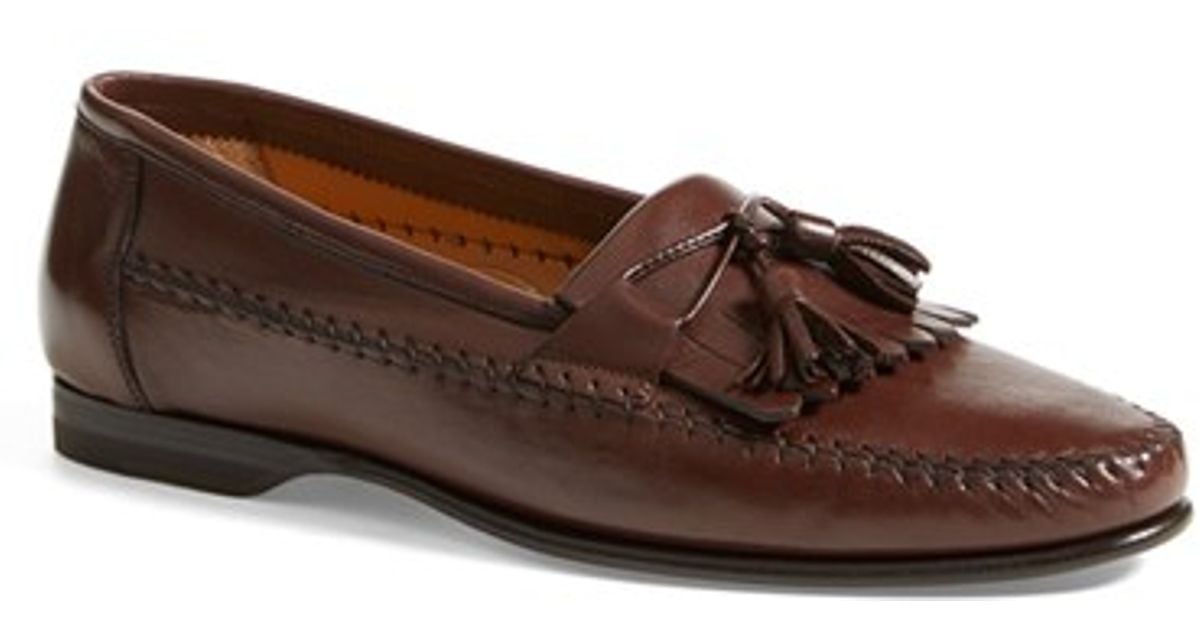 Santoni Forester Kiltie Tassel Loafer In Brown For Men Lyst 3296