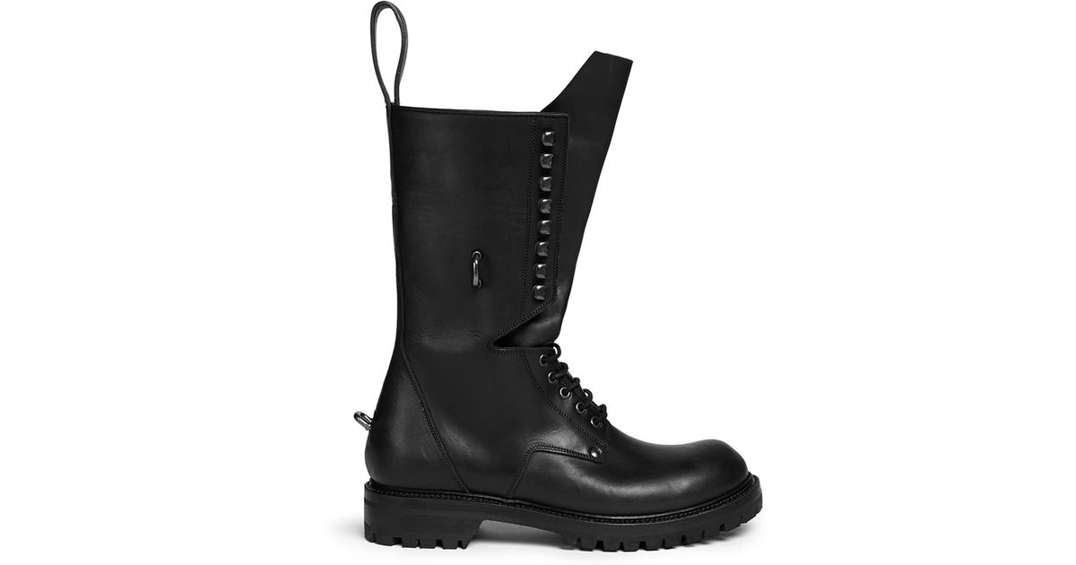 rick owens laced boots