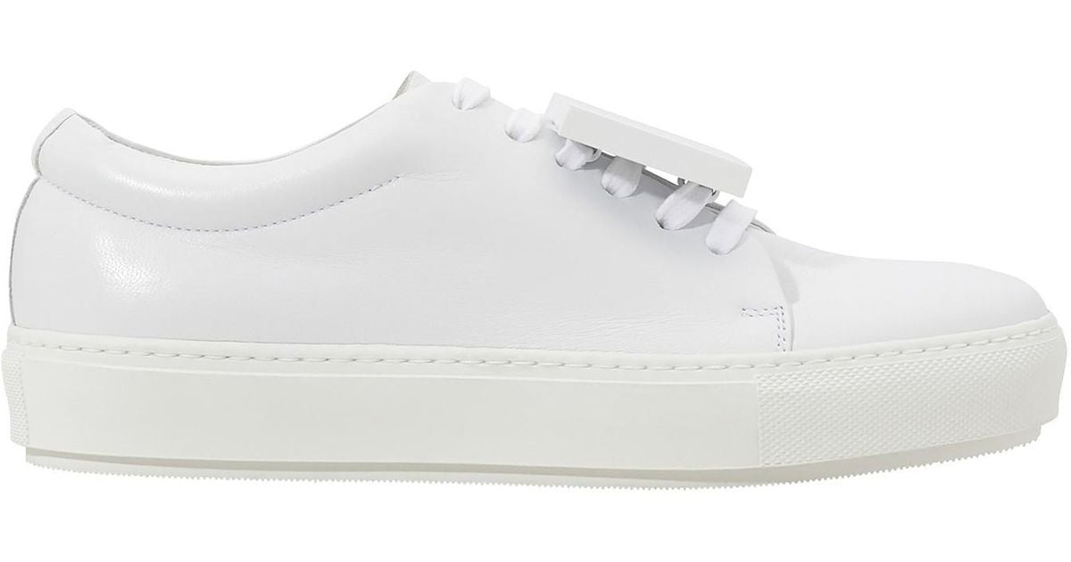 Acne Studios Leather Adriana Sneakers in White - Lyst
