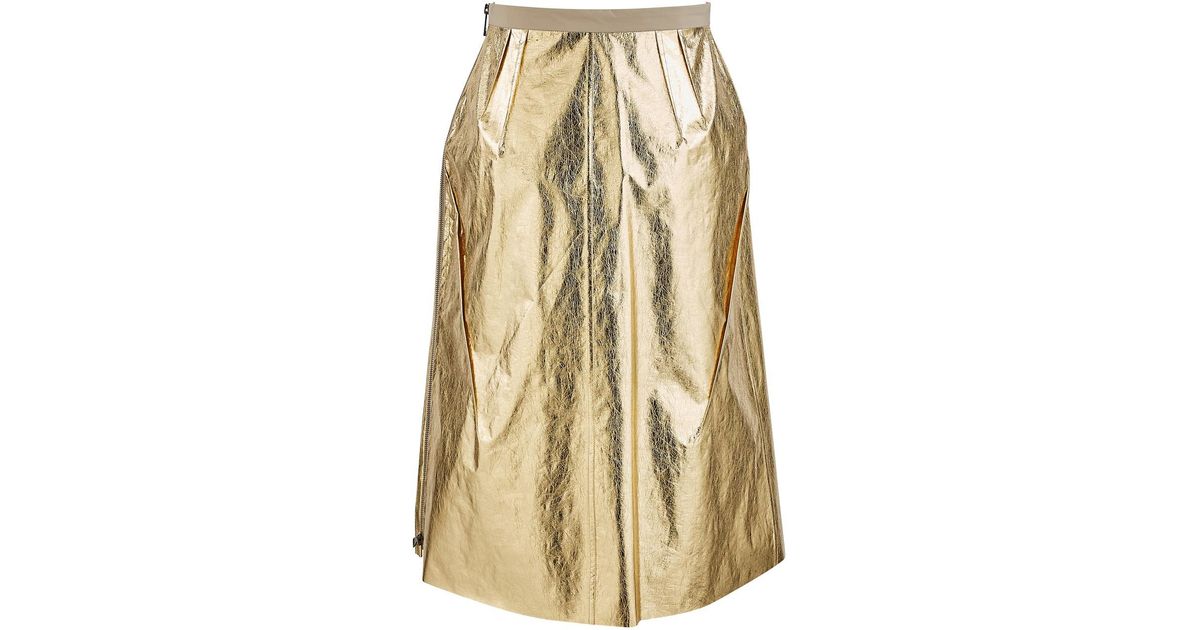 N°21 Pleated Skirt in Natural - Lyst