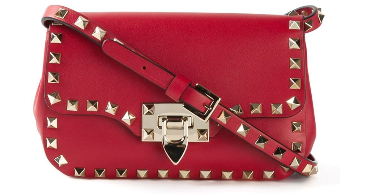 Valentino Garavani Rockstud Crossbody Bag Red 84fhig Valentino Garavani Rockstud Crossbody Bag Red