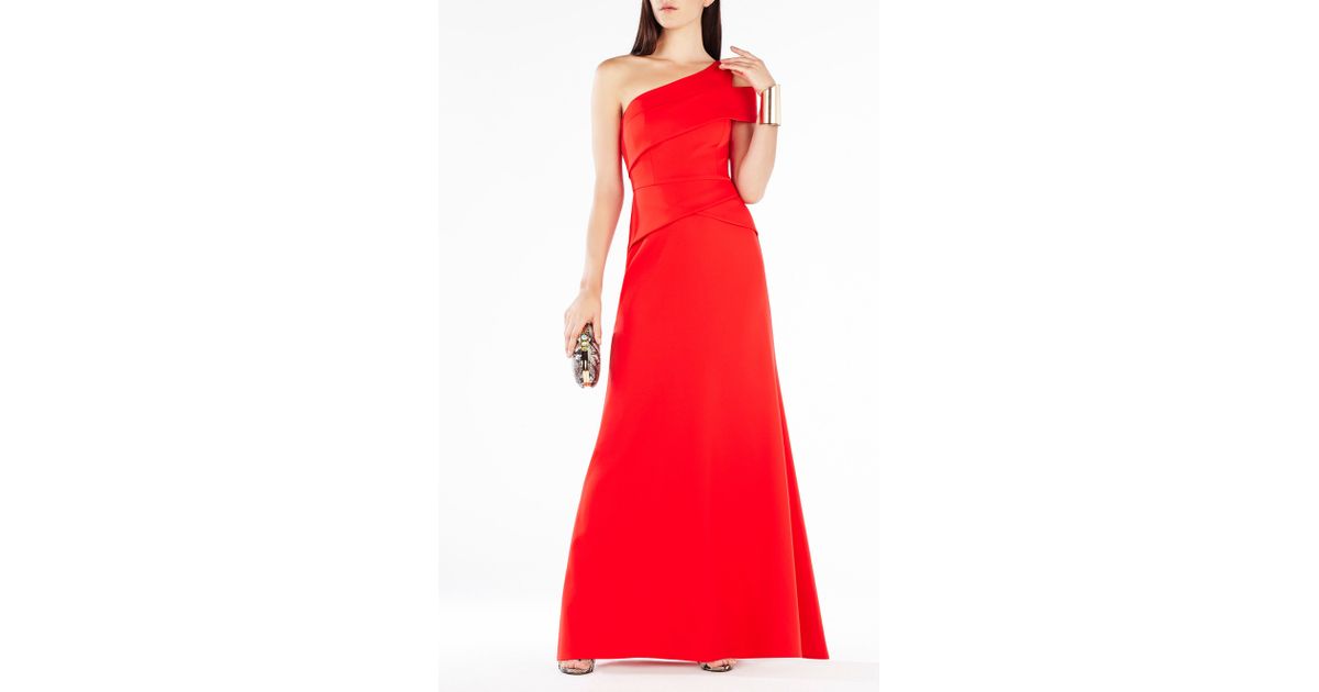 One Shoulder Red Dress