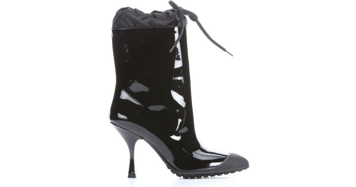 patent leather in rain