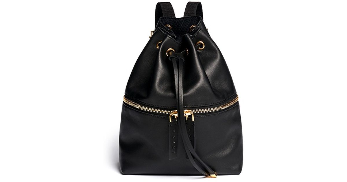 men's mini backpack leather