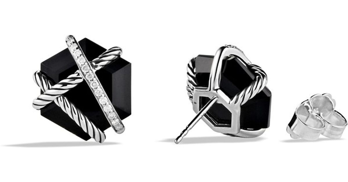 Lyst David Yurman Cable Wrap Earrings With Black Onyx And Diamonds Lyst David Yurman Cable Wrap Earrings With Black Onyx And Diamonds In